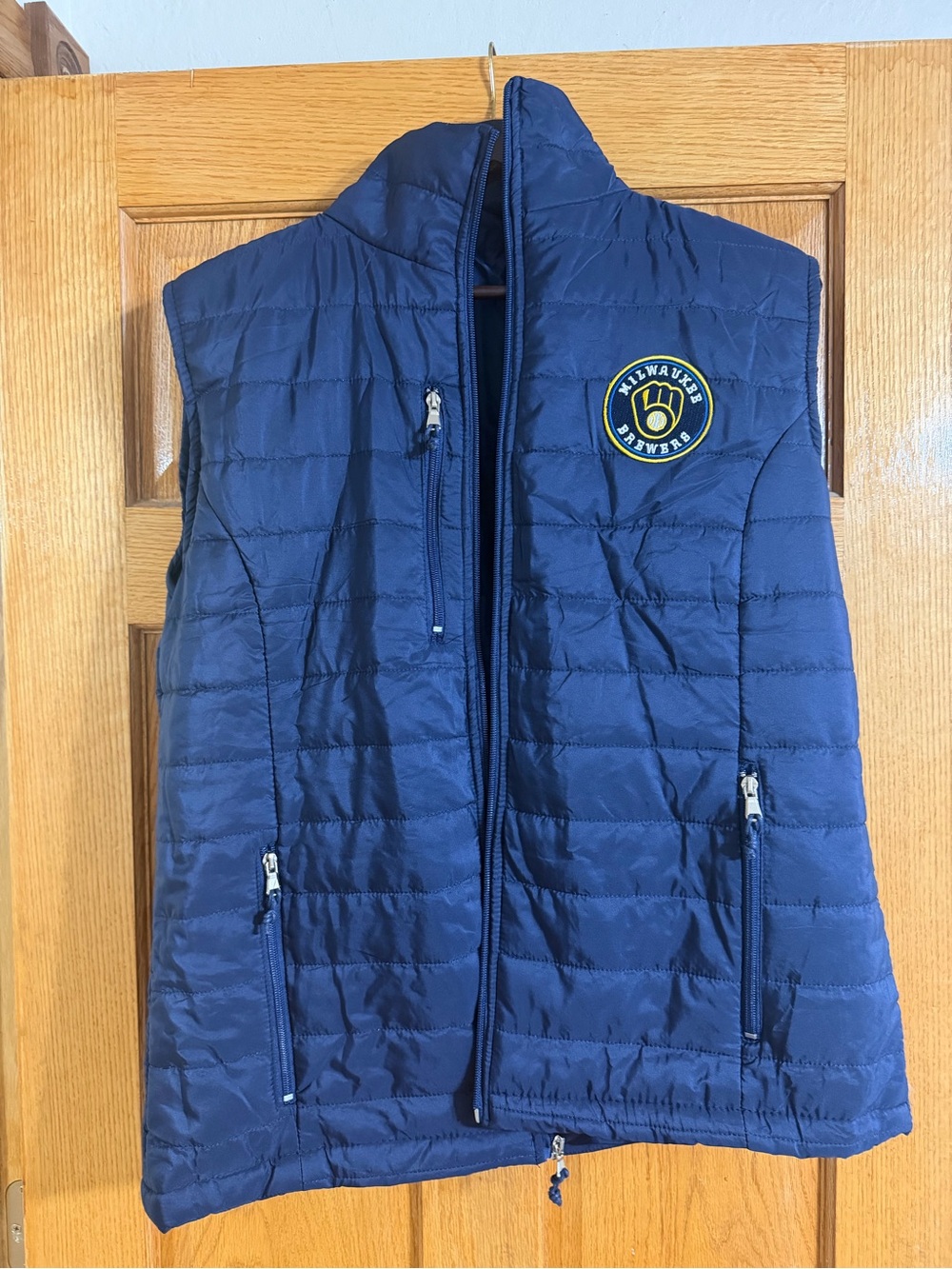 Milwaukee Brewers Navy Quilted Vest